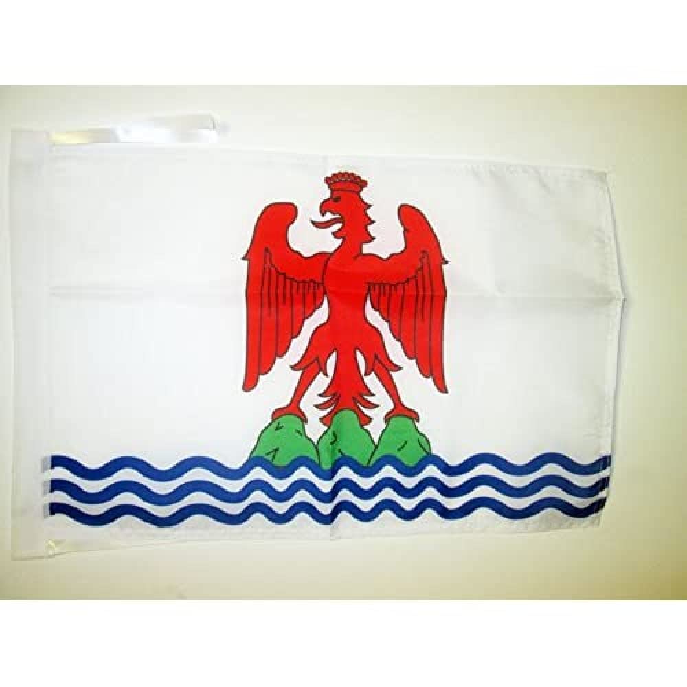 AZ FLAG - French County of Nice Flag - 18'' x 12'' - 100% Polyester France - Niçard Country Small Banner with Two Cords - Fade Resistant - Vivid Colors - 18x12 in - 45x30 Cm