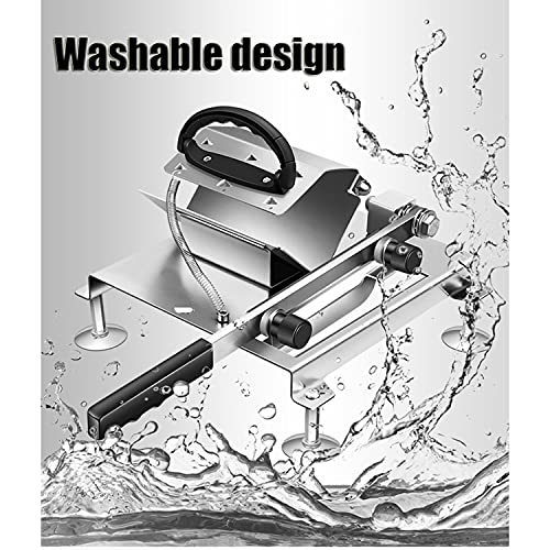 Allesschneider Aus Edelstahl Manueller Mit Einstellbare Schnittstärke 0.3-15mm Fleischschneider Wurstschneidemaschine… – Bild 5