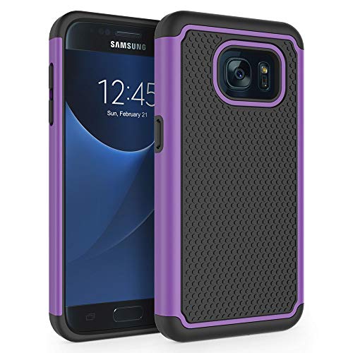 SYONER Galaxy S7 Case, [Shockproof] Defender Protective Phone Case Cover for Samsung Galaxy S7 (5.1', 2016) [Purple]