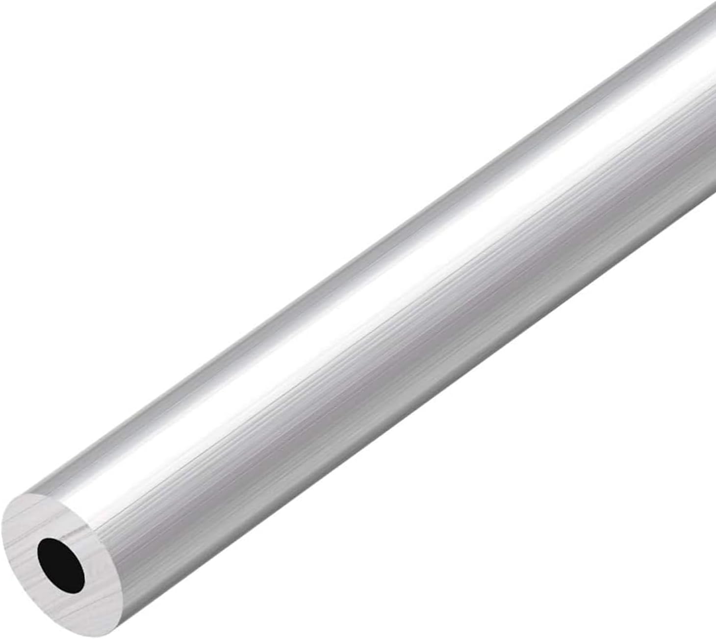 TOP-VIGOR 1Pc 6063 Aluminum Round Tube, 17mm OD 8mm ID 300mm Length, Silver, Seamless, Industrial DIY Projects