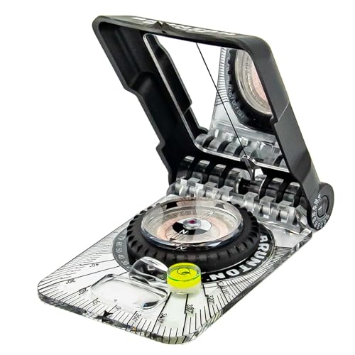 Brunton GeoLite Baseplate Transit – Brújula geológica espejada con clinómetro de bisagra – Herramienta de medición de rumbo y buzamiento para estudiantes y geólogos de campo