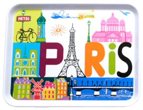 Foxtrot 3298PARI - Bandeja de melamina (tamaño Mediano), diseño de París