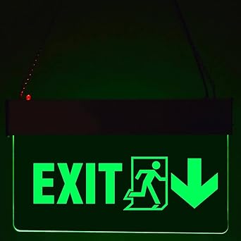 SignageShop Led Exit Sign Board (Size: 12 Inch X 6 Inch)