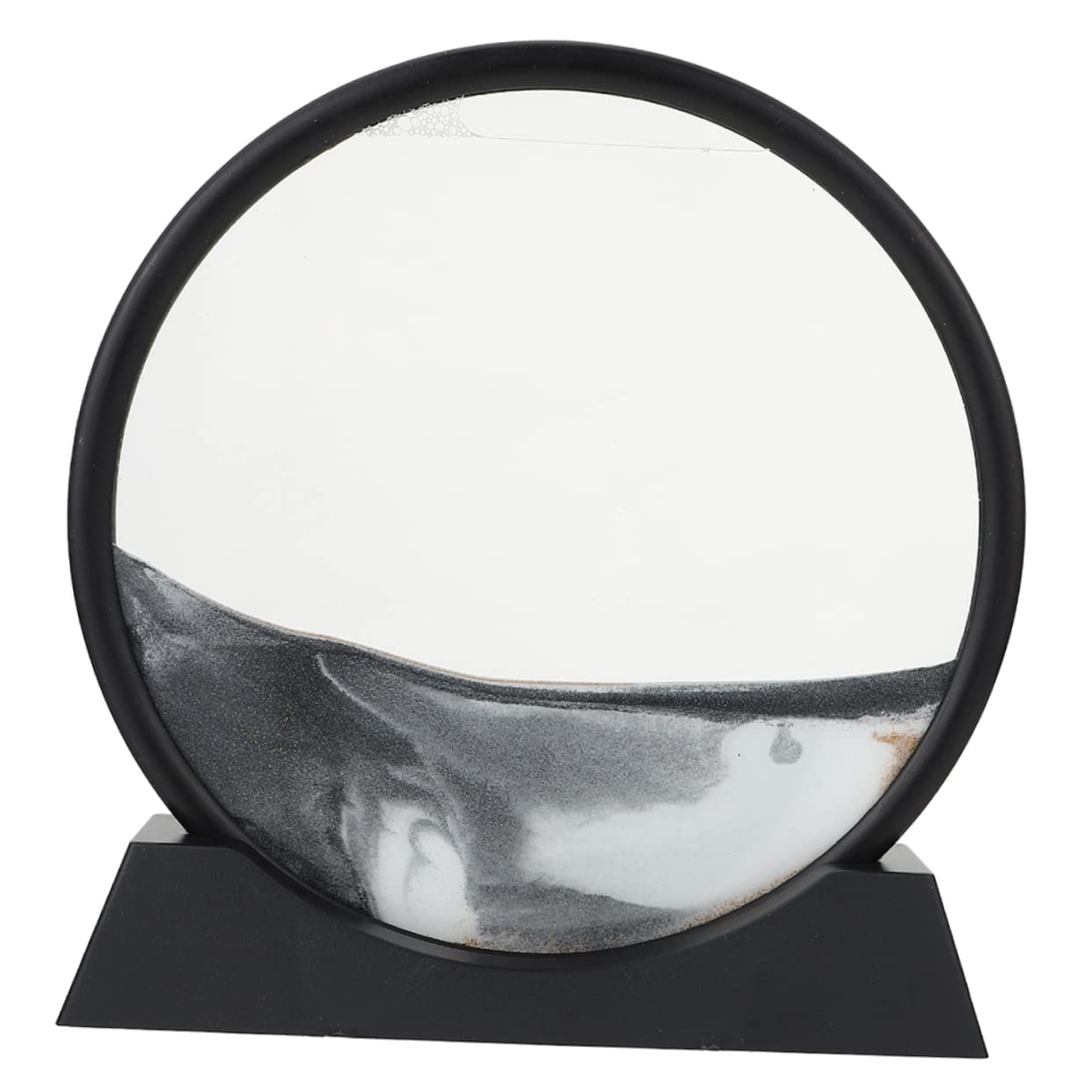 INOOMP Bewegliches 3D-sandkunstbild Sanduhrförmige Landschaft mit Fließender Sandmalerei aus Wasser und Sand Kreative Tischdekoration für Büro und Zuhause