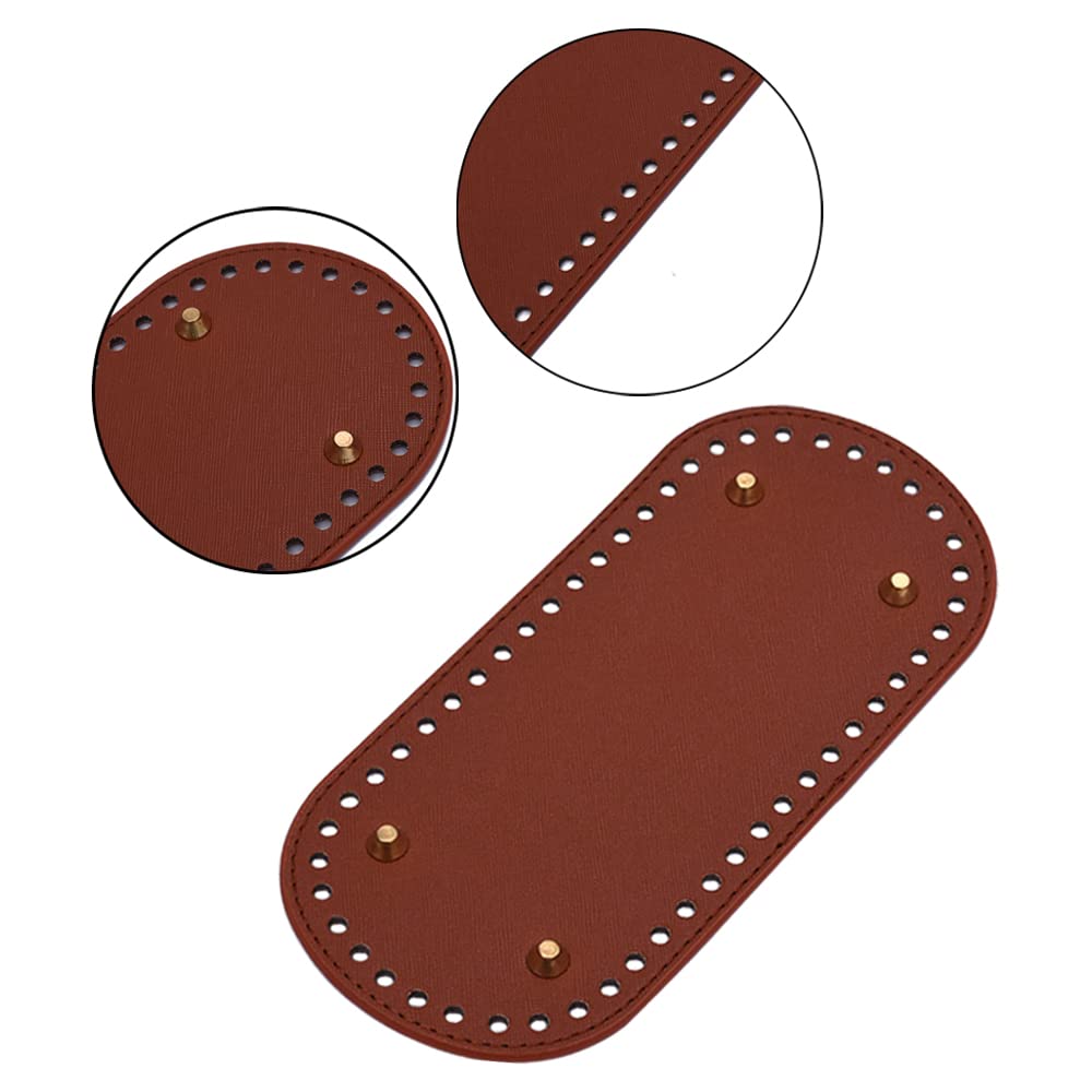 Borse all'uncinetto per maglieria tonde e piatte in pelle PU Fondo per unghie Borsa per modellatore Base per cuscino con fori Borsa Accessori per spalle fai da te acquista in modo economico