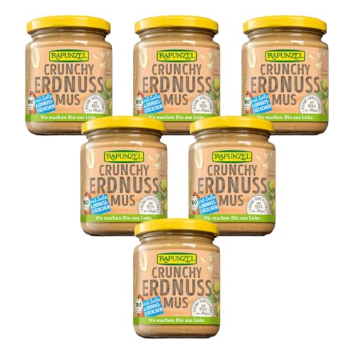 Rapunzel - Erdnussmus Crunchy mit Salz - 0,25 kg - 6er Pack
