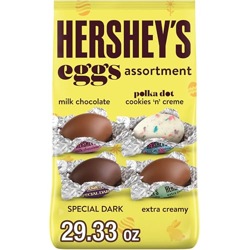 HERSHEY'S Assorted Flavored Eggs, Easter Candy Bulk Bag, 29.33 oz