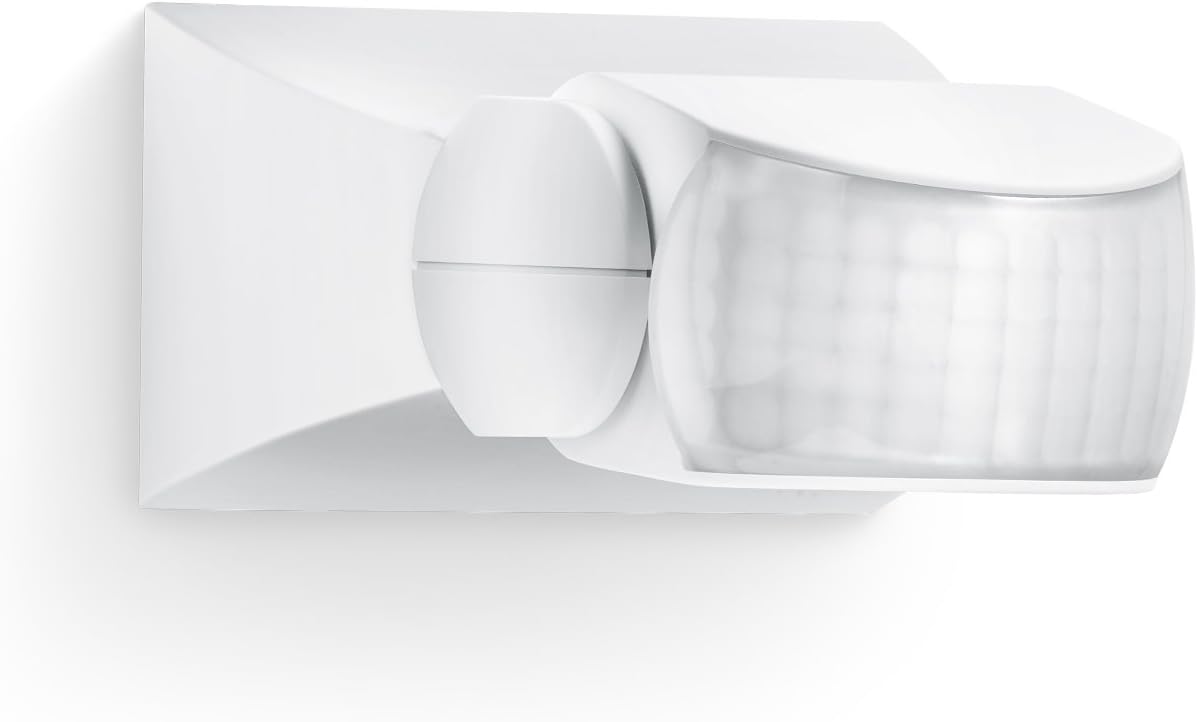 Steinel Infrared Motion Sensor IS 1 white, 120° Motion Detector, 10 m Range, IP 54, splashproof, max. 500 W or 4 LEDs