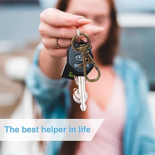 Miniatura 8 de dophee 100 ganchos giratorios de metal con llaveros, anillos dorados para llaves de langosta, ganchos a presión para hacer joyas, manualidades,