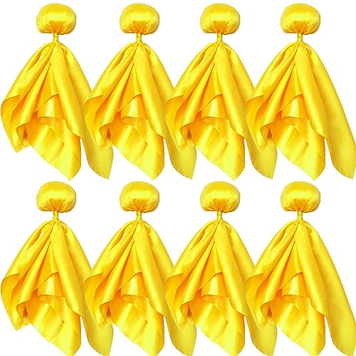 Ahuimeius 8 Pcs Yellow Penalty Flag Football Flags Referee Flag Lacrosse Sports Fan for Football Games Party Accessory Referee Game Superbowl Party Decorations
