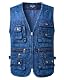 Anglerweste KTWOLEN Herren Retro Jeans Weste Motorrad