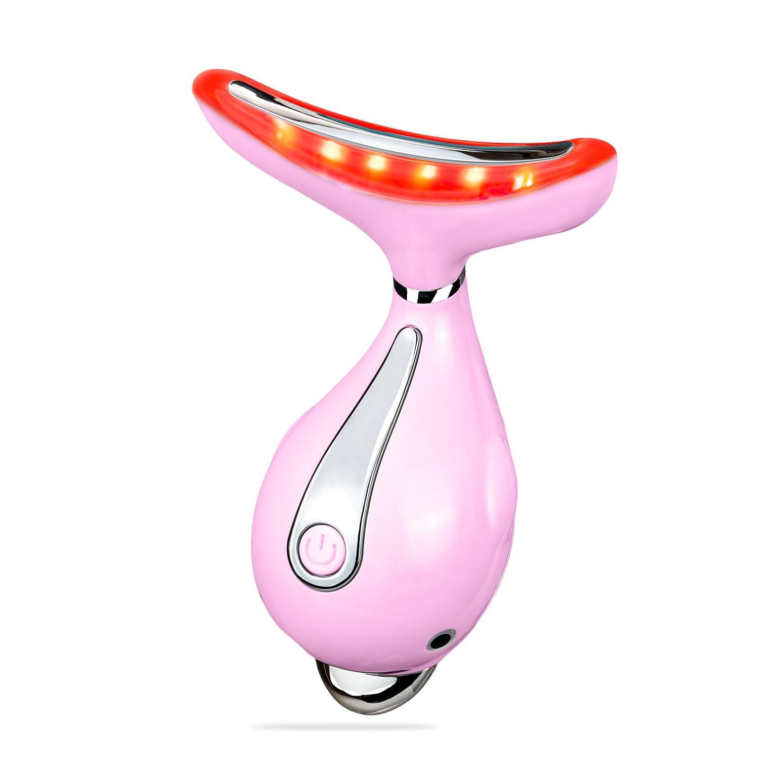 10-in-1 Electric Face Massager with 7 Color Massage Modes,Facial Neck Eye Massage Lift Device with Heat for Women and Men Skin Beauty Rejuvenation Care,Improve,Firm,Tightening (Pink)