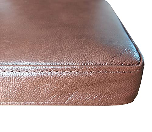 Quattro Meble Antic Braun Echtleder Sitzkissen Lederkissen Sitzpolster fur Sessel Stuhle Echt Leder Kissen Sitzauflage Auflage Modell 1 EL (40 x 40 cm)