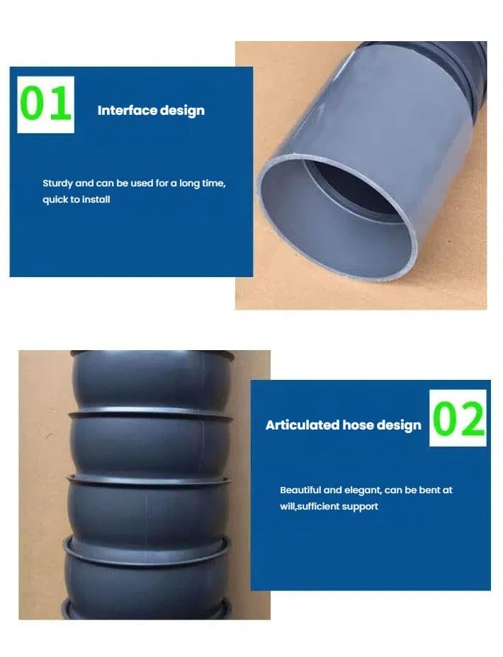 Brazo colector extractor de aire con manguera industrial de 200 mm 4