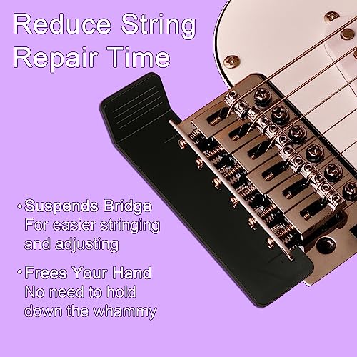 Guitar Tremolo Bridge Werkzeug, Stabiler Kunststoff Tremblock zum Anheben von E-Gitarrenbrücken, Gitarrensteg-Einstellwerkzeug zum Einfachen Stimmen und Schnellen Saitenwechsel (Schwarz)
