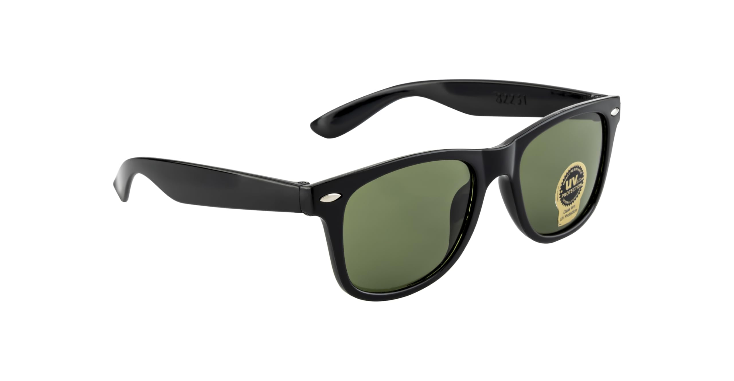 Wayfarer Sunglasses Dark Blue Lens Black Frame Stylish Fashionable Unisex Men & Women-image-3