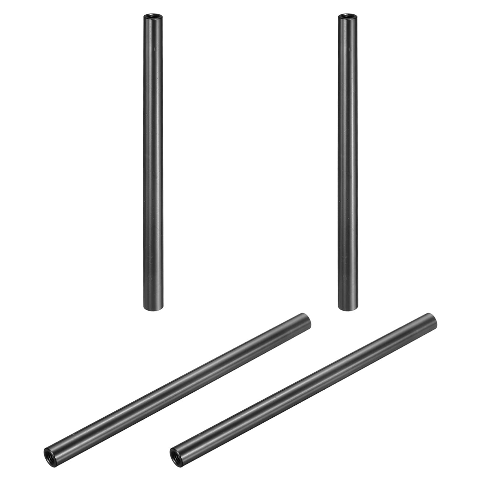 sourcing map 4 Pcs M3x90mm Round Aluminum Standoff Column Spacer, Coupling Screws Female Threaded Spacers for RC Multirotor Parts DIY FPV Quadcopter (Black) โ image 1