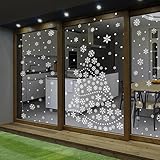 the sticker co. Adornos Navideños para Ventanas - 116 Pegatinas Navideñas Copos de Nieve - Decoracion Navidad -...