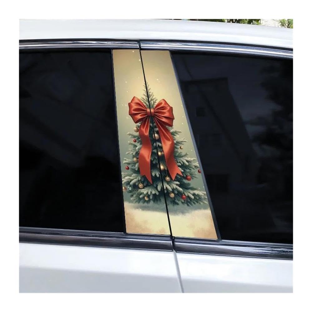 Body Parts 2pcs Car Center Pillar Sticker Greeting Auto B-Pillar Waterproof Protective Film(D)