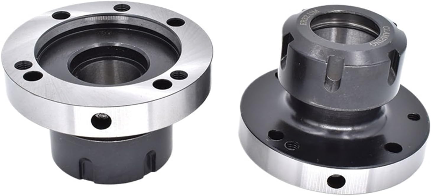 Mini spindle Flange Four Axis cartridge, lathe chuck ER16 ER25 ER32 ER40 ER50 100mm 80mm Collet Fixture For CNC tools accessories(ER25-D100 (7 Hole))