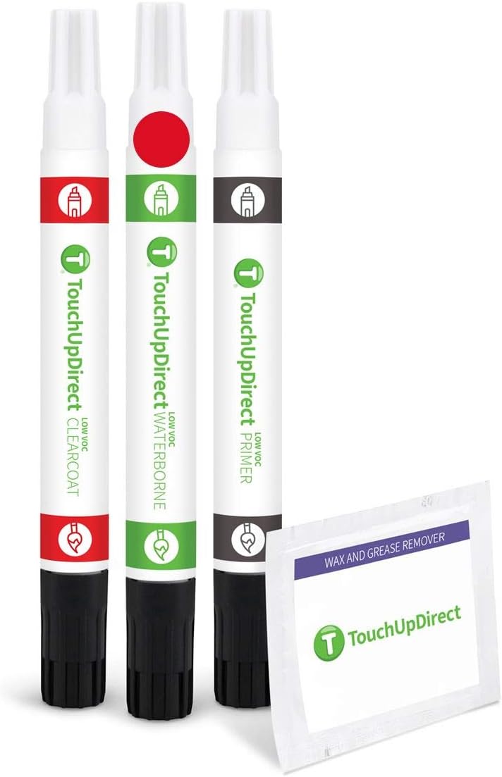TouchUpDirect PQ Race Red Compatible With Ford Exact Match Touch Up Paint Combo - Preferred Kit