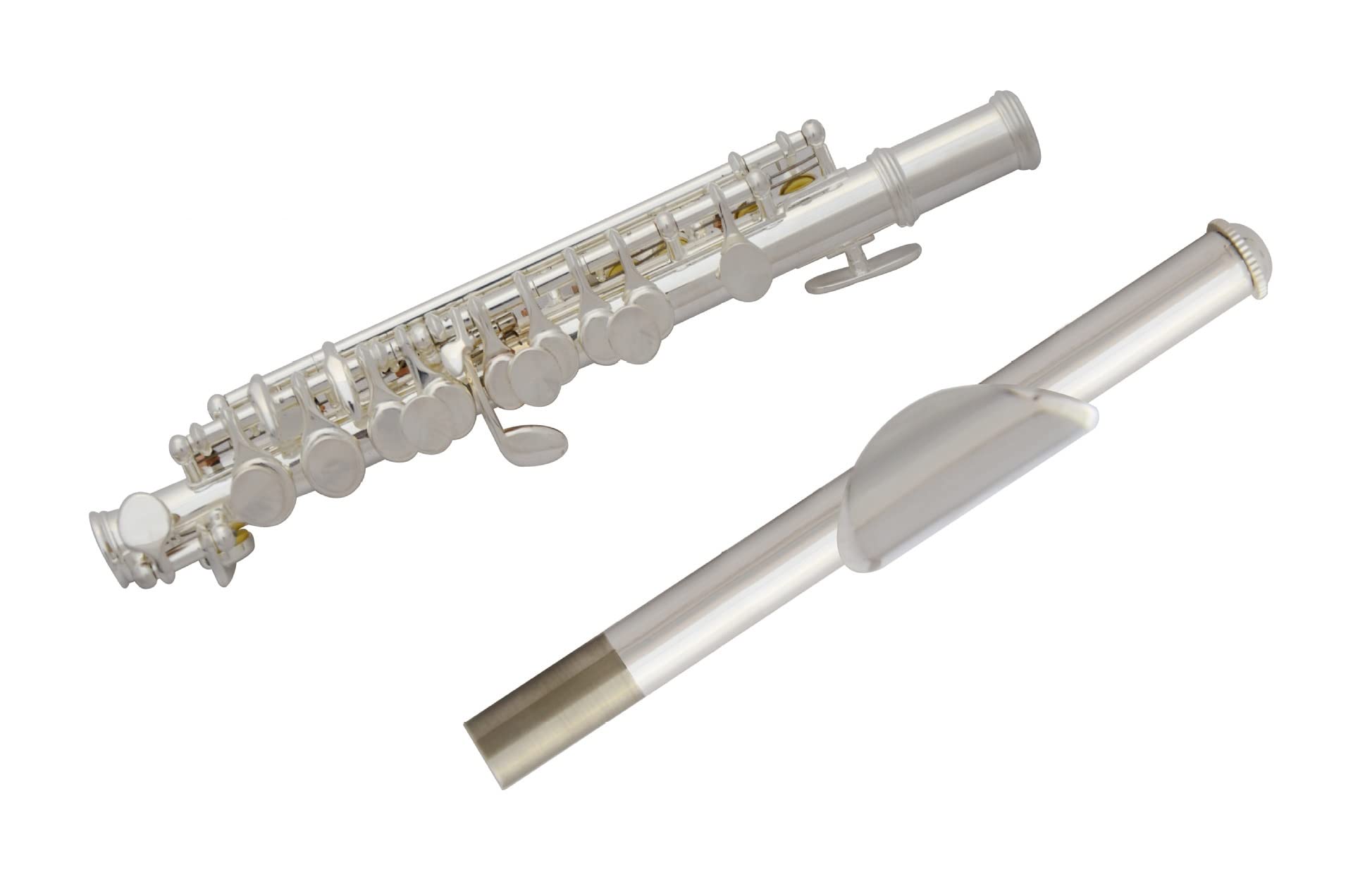 Flauto Piccolo in Do Placcato Argento con Scatola, Strumento a fiato per Studenti,