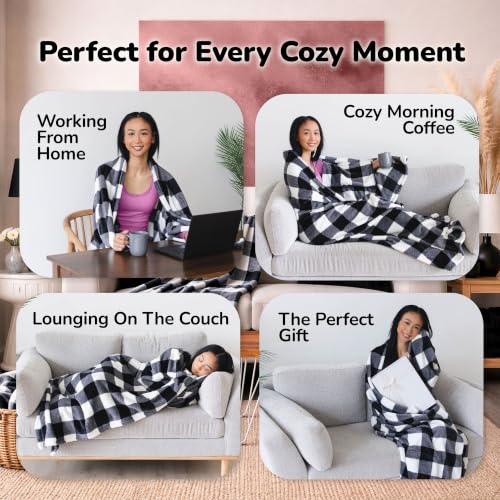 Image of Super Blanky Wearable Blankets for Women & Men, Graduation Day Gift for Her, Cozy Gifts for Women, Wife Birthday Gifts Ideas