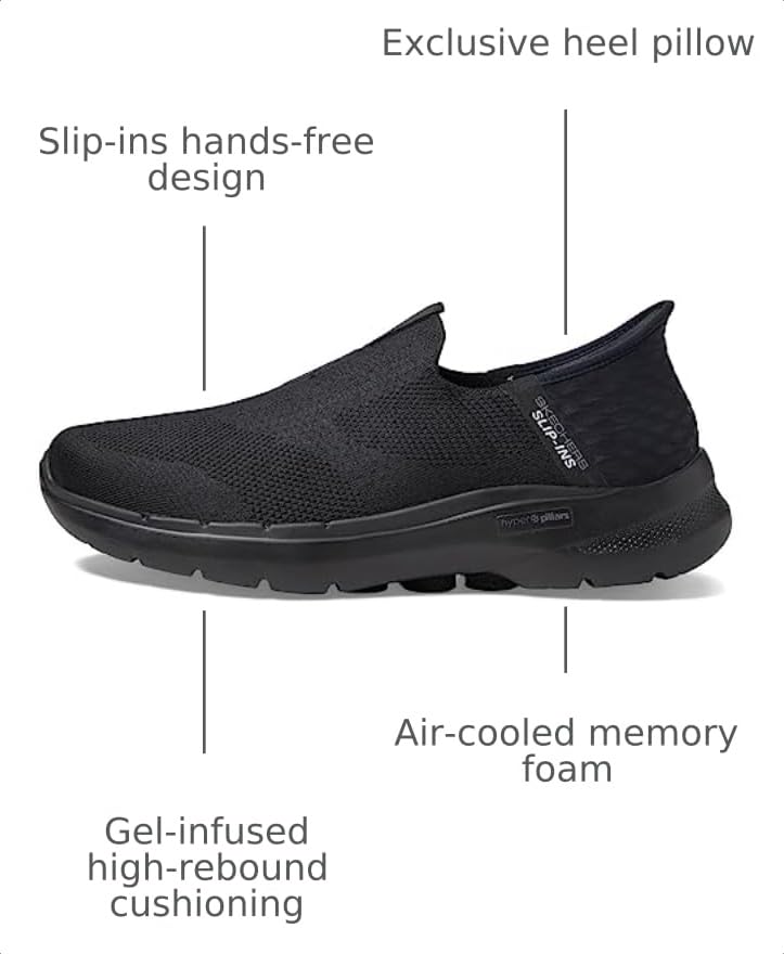 Image of Skechers Men's Slip-ins: GO Walk 6 - Easy On Slip-On Walking Sneakers