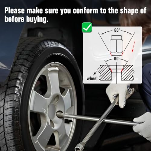 Image of OYIXIO M12x1.5 Lug Nuts,20 Pcs Wheel & Tire Lug Nuts,Replacement for 2006-2019 Fusion, 2000-2016 Focus, 2001-2019 Escape,Etc.(Sliver)