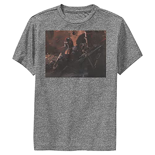 T-shirt Star Wars Mandalorian Warzone idéal pour l'école et les loisirs