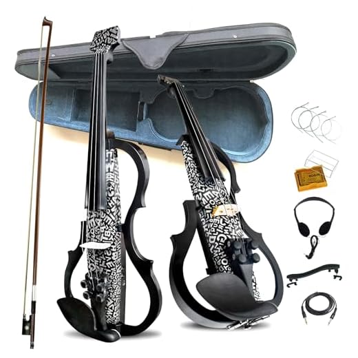 Premium Carbon Fiber Electric Violin Full Size 4/4,Professional Silent Electric Violin for Adults,Teens,Electric Fiddle with Pro Pick up-ZNDS-2304