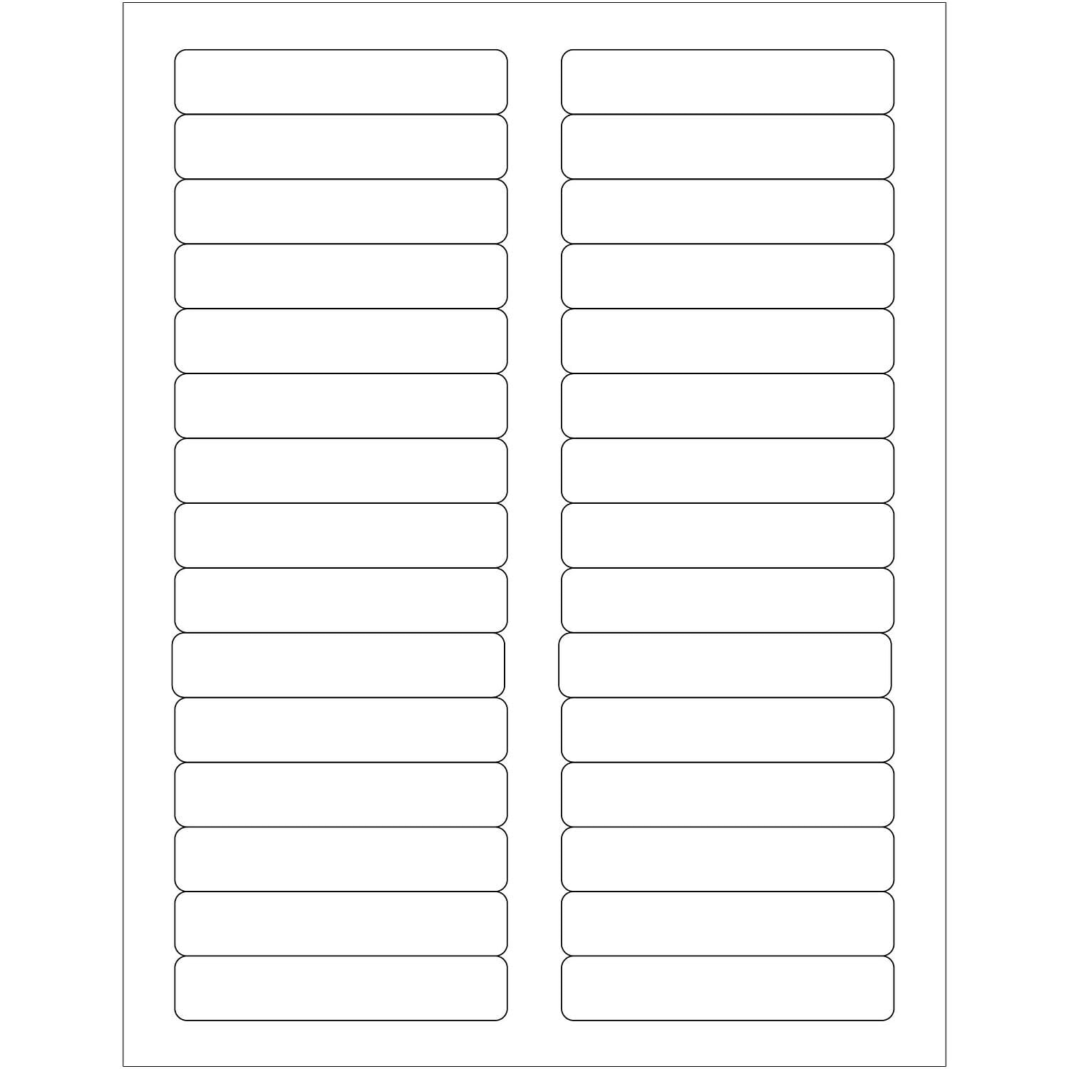 3.44 x 0.66 in. White Rectangle Laser Labels - Pack of 3000