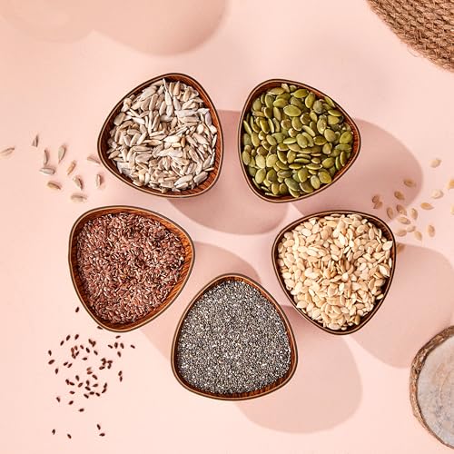 Image of Amazon Brand - Vedaka Raw Seeds Combo | 500G | 100 G Each - Watermelon Seeds, Chia Seeds, Pumpkin Seeds, Flax Seeds, Sunflower Seeds (Pack of 3)