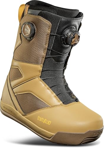 ThirtyTwo STW Double Boa Snowboard Boots - Snowboard Boots with Dual-Zone Lacing & Grippy Outsole - Brown - Size 10