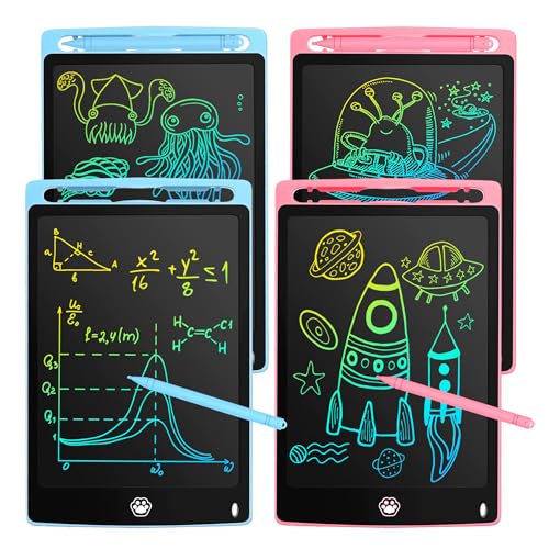 4 Pack LCD Writing Tablet for kids, Doodle Board Writing Tablet with 8.5 Inch Colorful Screen,...