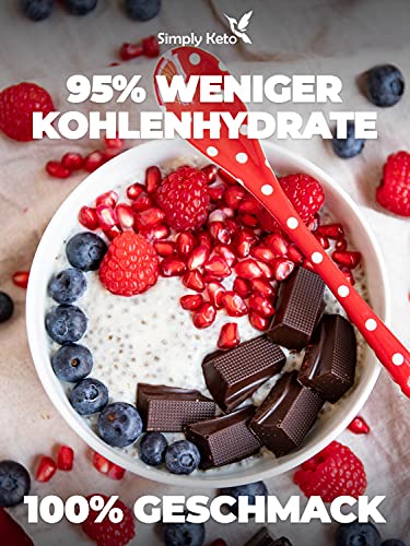 Simply Keto Porridge ohne Zuckerzusatz - 95% weniger Kohlenhydrate - Ohne Haferflocken - Geeignet für Lower Carb* Frühstück & Ketogene Ernährung - Paleo, Vegan & Glutenfrei - (260g)