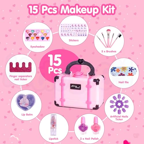 Image of Kidology Kids Makeup Kit for Girl, Unicorn Toys for Girl Real Washable Makeup Girls Princess Play Make Up Toys, Makeup Set for Age 3+ Year Old Christmas & Birthday Gift (Makeup Treasure Set)