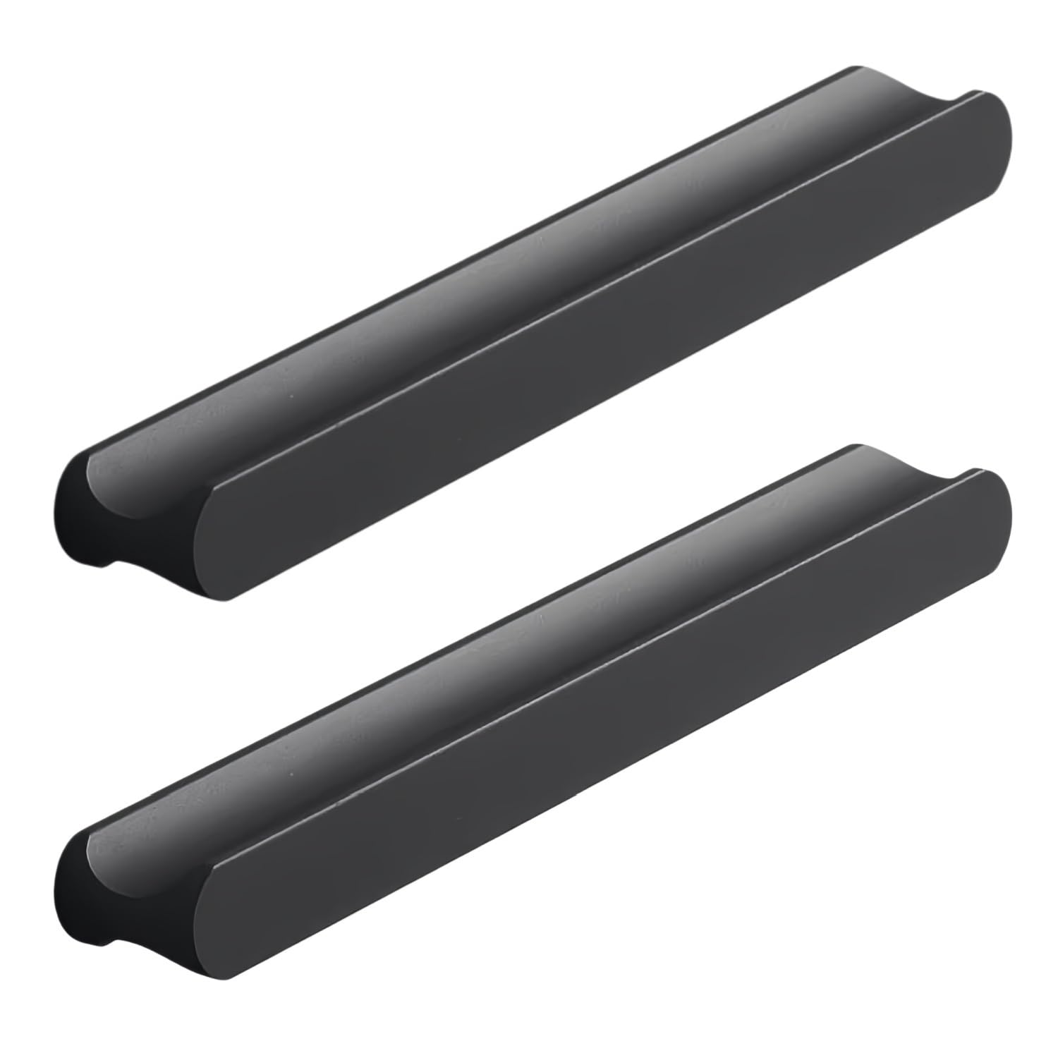 2er Set I-Zuggriff Aluminium Schwarz, Rostbeständiger Möbelgriff