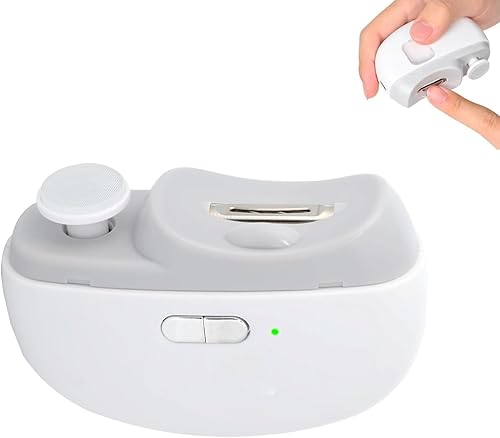 Cortaúñas eléctrico 3 en 1, cortaúñas automático con luz y 2 velocidades, recortador de uñas de seguridad recargable, lima de uñas eléctrica para