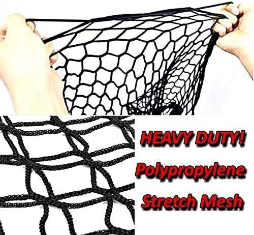 Zento Deals Heavy Duty Stretchable Black Mesh Net Cargo Trunk Storage Organizer- Keeping Things Secured and More Organize