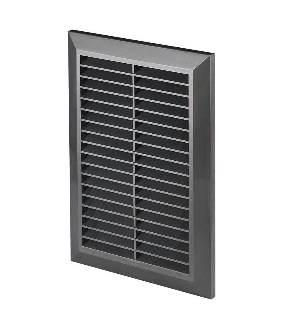 Prostko Ltd Graphite Air Vent Grille - 165Mm X 235Mm - Fly Screen Ducting Ventilation Cover.