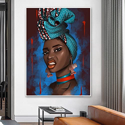 Peintures art abstrait femme noire toile de qualite superieure pour chambre