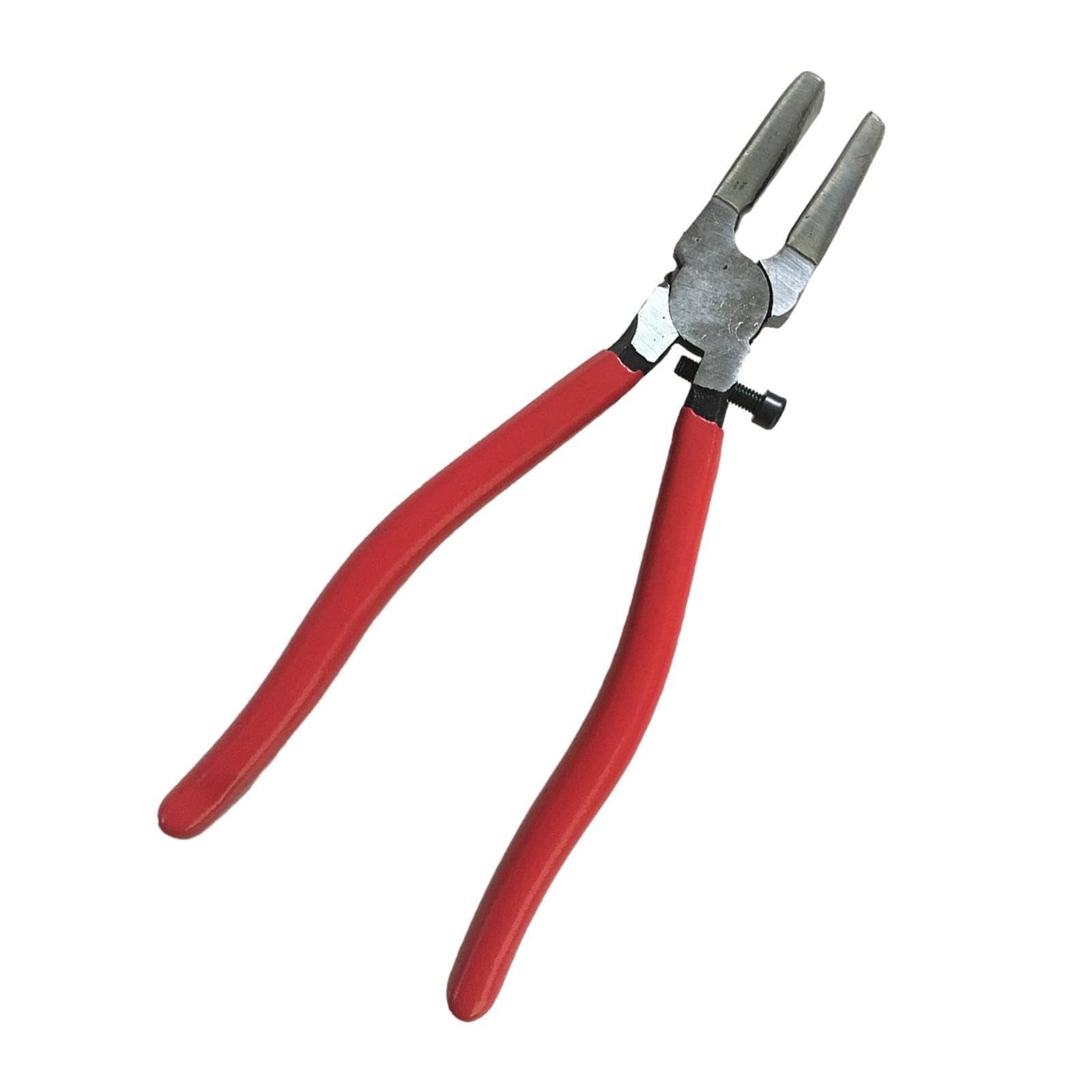 PIXZCSA Cutting Plier for Glass Cutting Tool Designed for Stained Glass Providing Outstanding Lasts Through Every Project Thick Breaker Breaking Pliers, 8 inch Flat Jaws