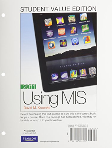 Using Mis: Student Value Edition