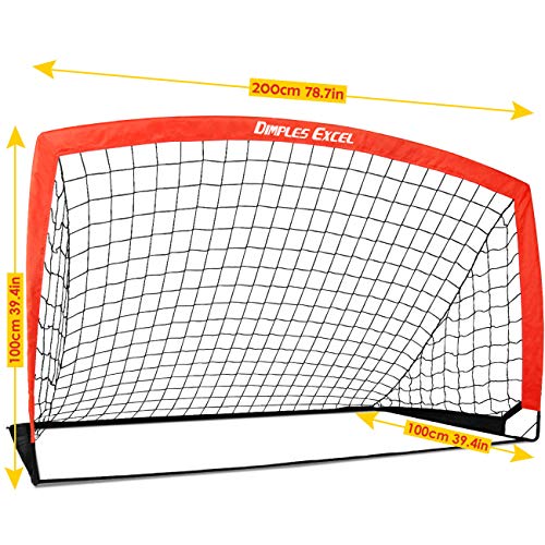 Dimples Excel Portable Soccer Goal Kids Soccer Net for Backyard 6\'x3\', 1 Pack