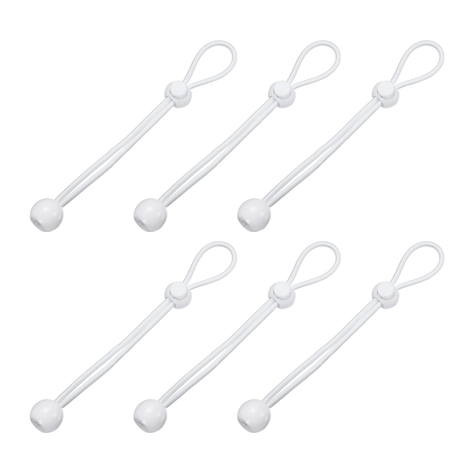 PATIKIL Ball Bungee Cords, (20cm / 8 Inch, White) (6 PCS) Universal Bungee Tie Downs, Suit for Exterior Roller Shades and Outdoor Roller Blinds Tents Canopies Tarp
