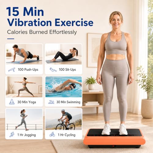 Image of Natini Vibration Plate Exercise Machine - Power Vibrating Plate for Lymphatic Drainage,Whole Body Workout Machine for Women Weight Loss Home Fitness,