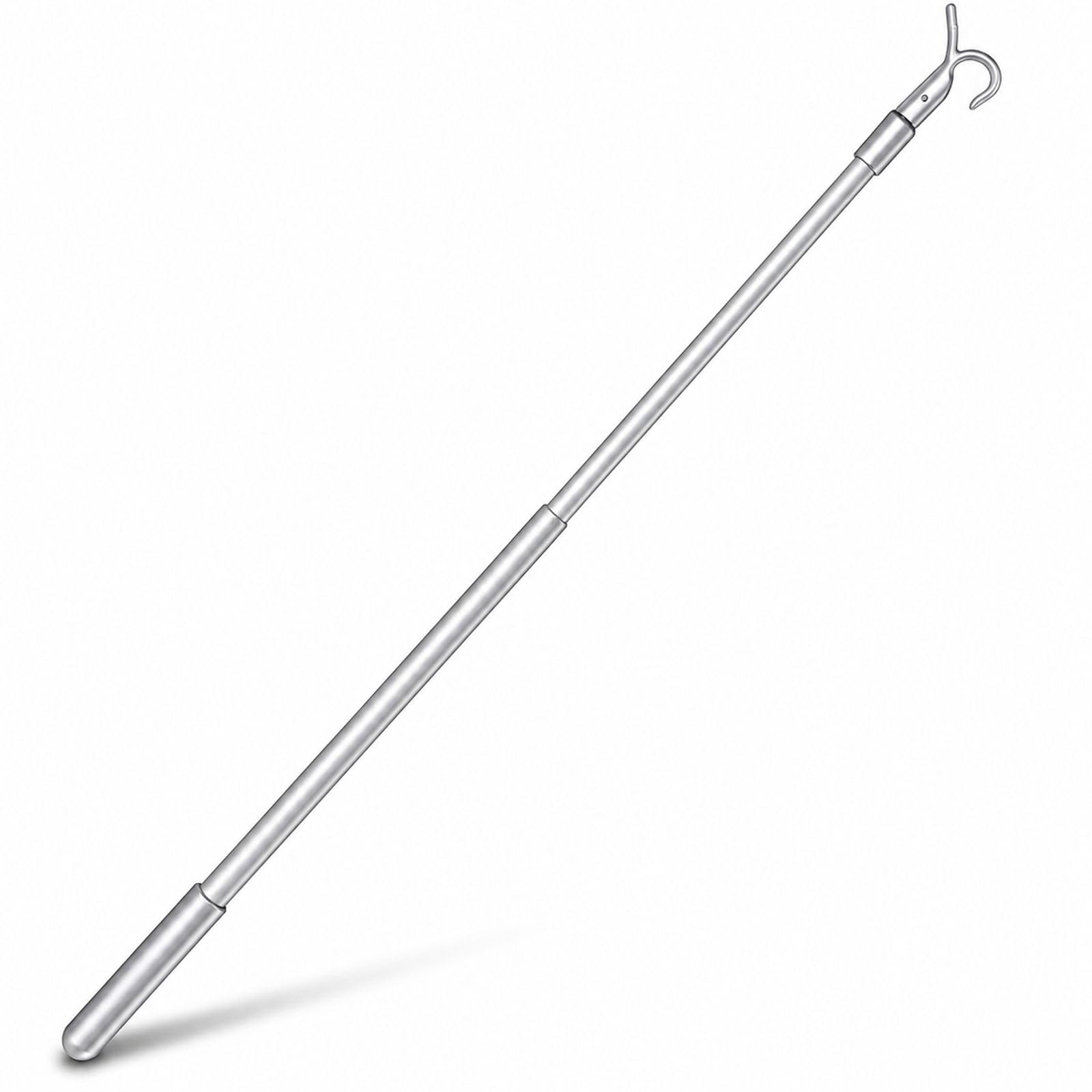 Window Telescopic Rod with Hook for Loft Ladder and Blind Operation (Grey)