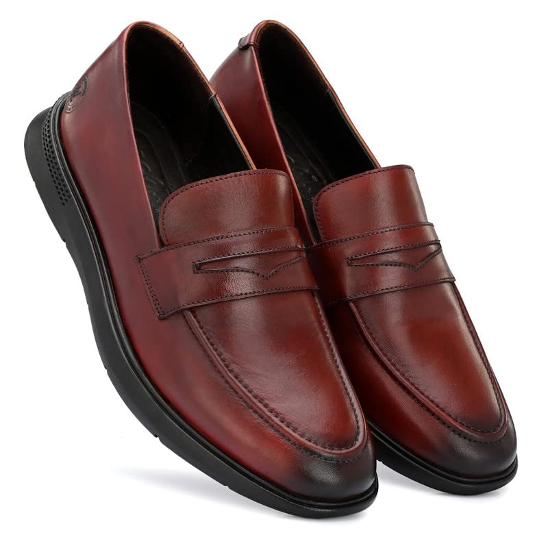 Image of Legwork Men's Leather Loafer Shoes for Men and Boys