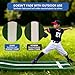 PRIJESSE Softball Pitching Mat 3ft x 10ft Antifade Turf Antislip EVA Backing Softball Pitching Mound with Pitching Rubber for Indoor Outdoor Pitching Practice Training